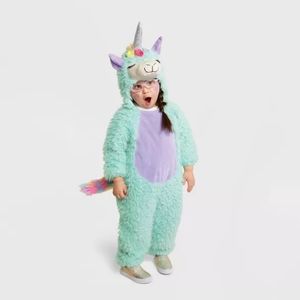 NWOT Toddler Plush Magical Llama Halloween Costume Jumpsuit, Hyde & EEK!